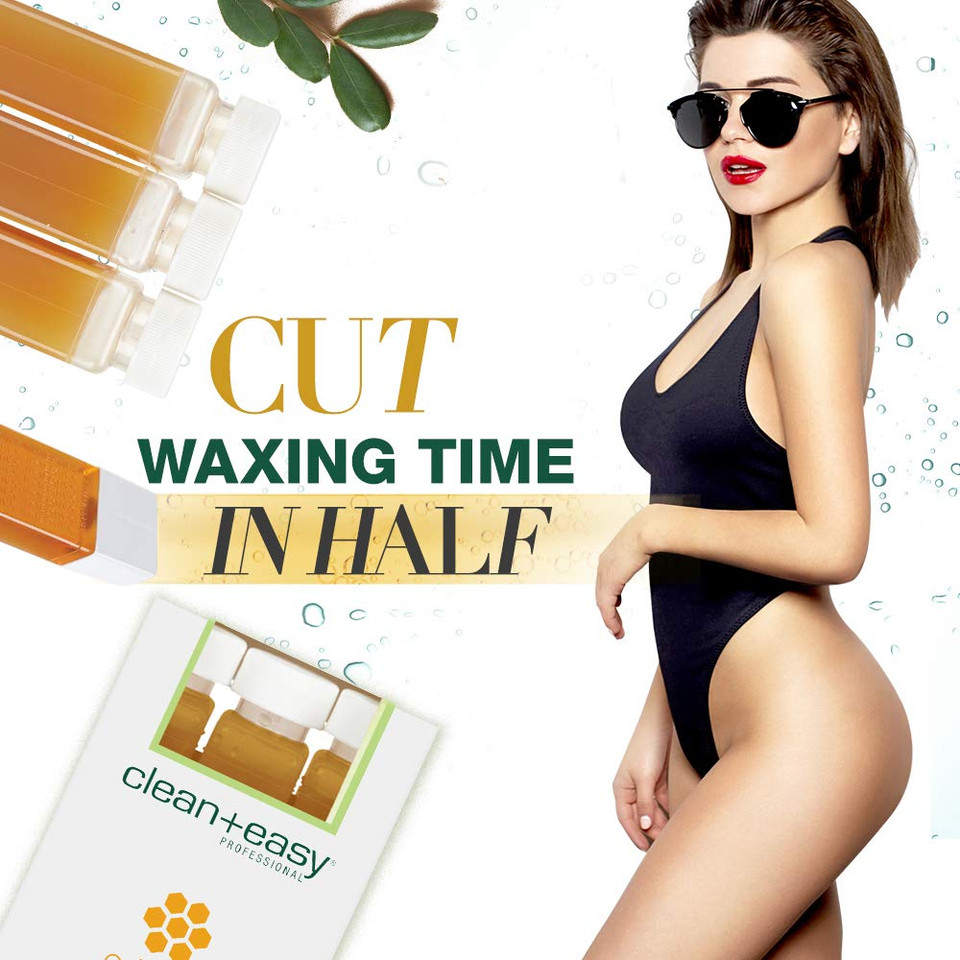 Clean + Easy Large Original Roll On Wax Refill For Wax Cartridge, Hygienic Depilatory Hair Removal Treatment, Removes Fine To Coarse Hairs, Perfect For Delicate Skin - 3 Packs3 Packlarge (Pack Of 3)