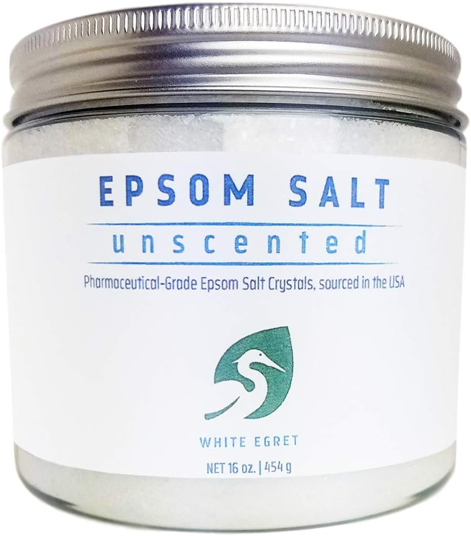 Pharmaceutical Grade Bath Epsom Salt White Egret Inc 16 Oz Salt