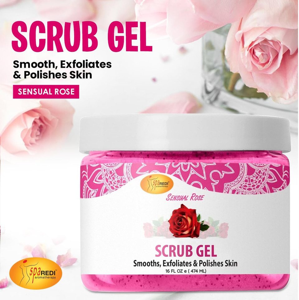 Spa Redi  Exfoliating Scrub Pumice Gel, Sensual Rose, 16 Oz - Manicure, Pedicure And Body Exfoliator Infused With Hyaluronic Acid, Amino Acids, Panthenol And Comfrey Extract Spa Redi  Exfoliating Scrub Pumice Gel, Sensual Rose, 16 Oz - Manicure, Pedicure And Body Exfoliator Infused With Hyaluronic Acid, Amino Acids, Panthenol And Comfrey Extract