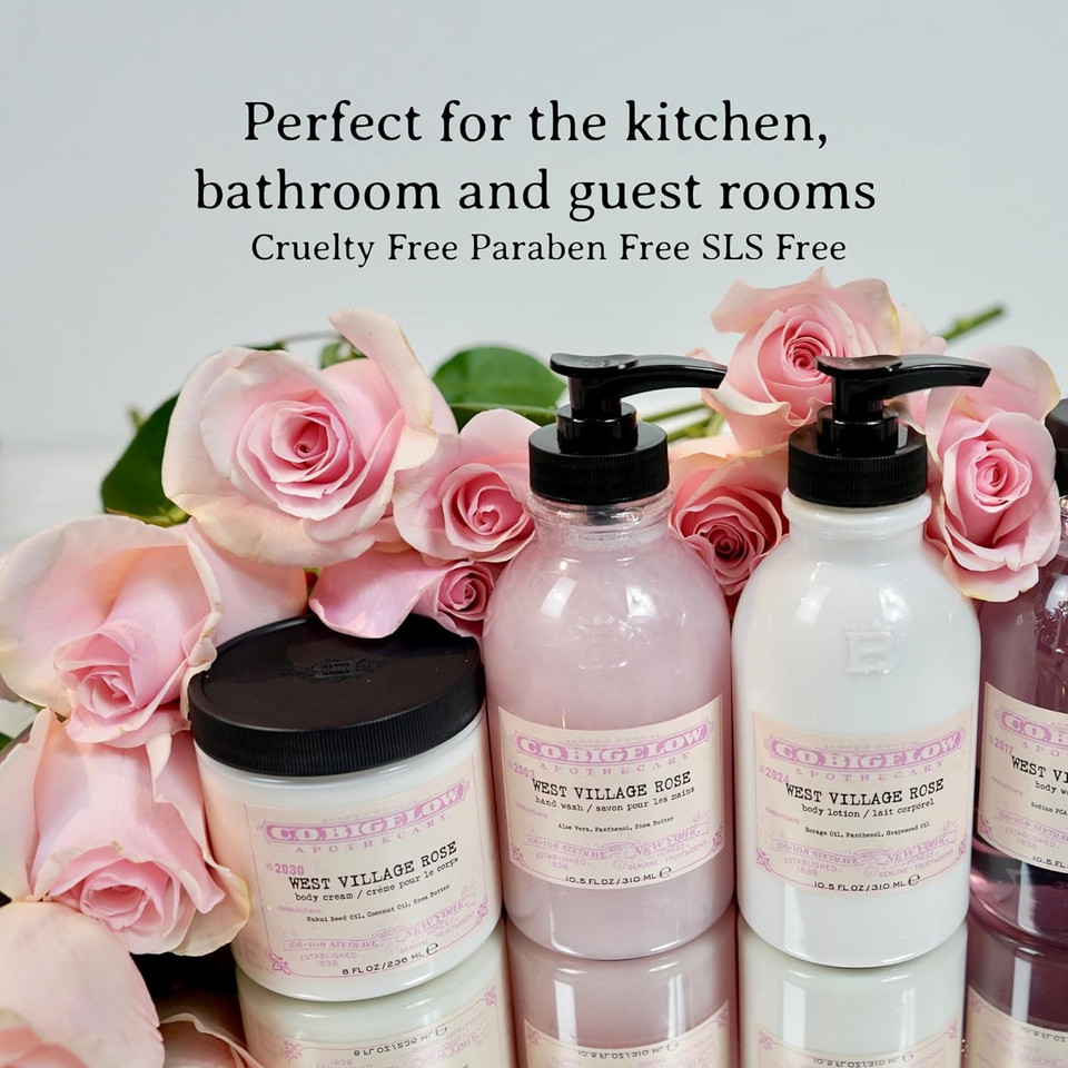 C.O. Bigelow Iconic Collection West Village Rose Body Cream, 8 Fl Oz