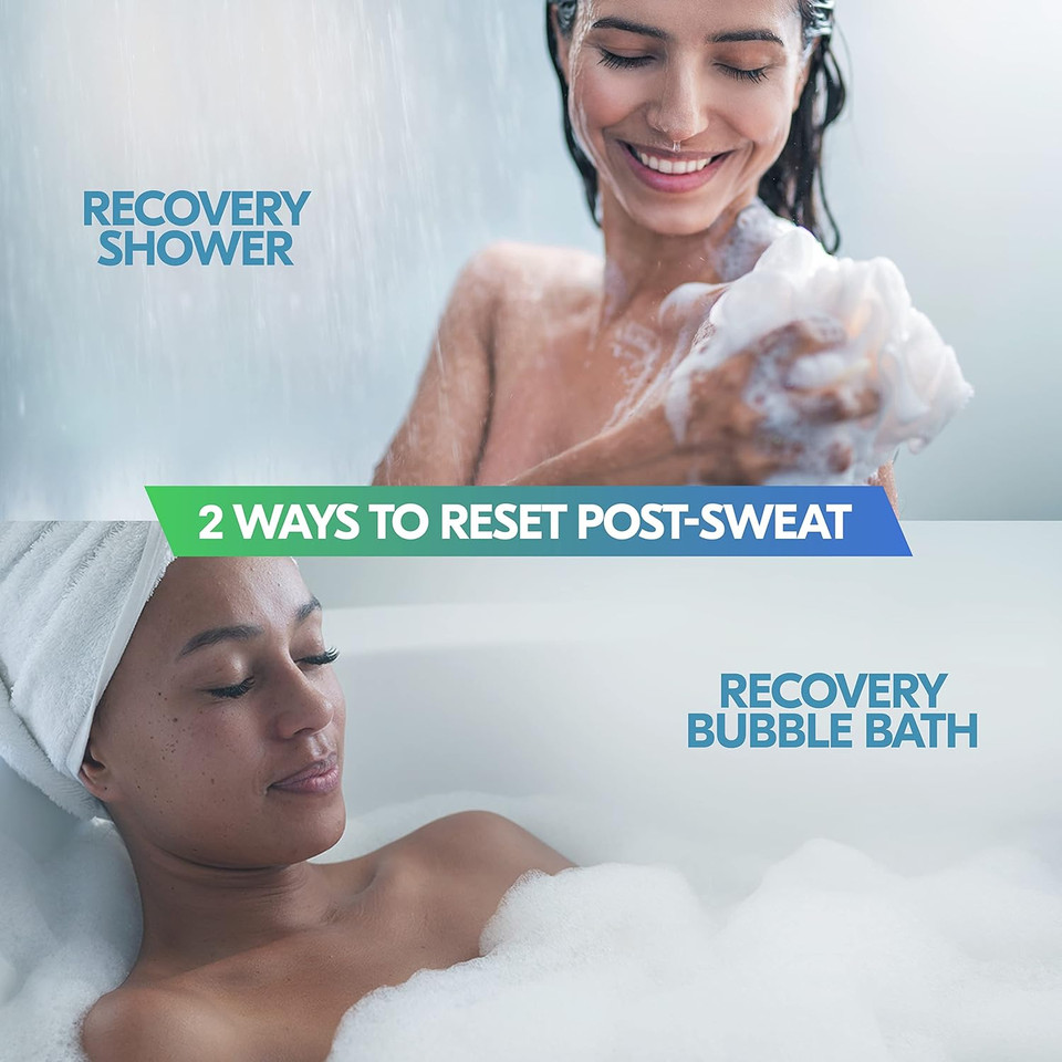 Degree Body Wash And Soak Post-Workout Recovery Skincare Routine Exfoliating Tea Tree + Epsom Salt + Electrolytes Bath And Body Product, 22 Fl Oz (Pack Of 4)