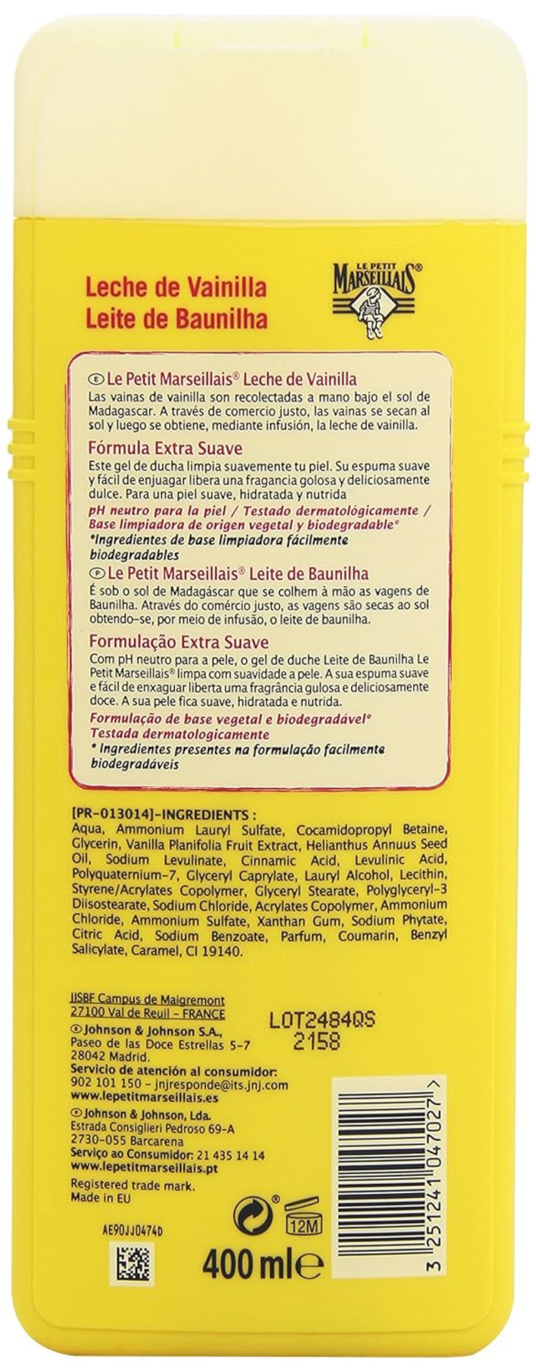 Leche De Vainilla Gel De Ducha 400 Ml