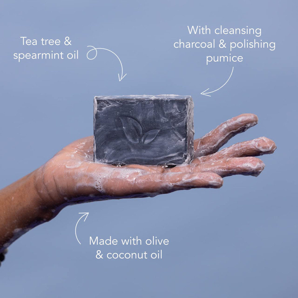 Ethique Exfoliating Pumice, Tea Tree, & Spearmint Soap Bar - Body Wash For All Skin Types - Plastic-Free, Vegan, Cruelty-Free, Eco-Friendly, 4.23 Oz (Pack Of 1)