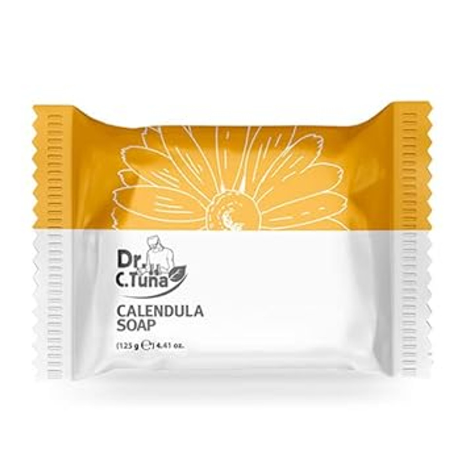 Farmasi Dr. C. Tuna Calendula Soap, Soothes Dry, Itchy, Cracked, Irritated Skin, Powerful Skin Protection, Hydrating And Replenishing Skin Care, Face & Body Soap (8.82 Oz.)