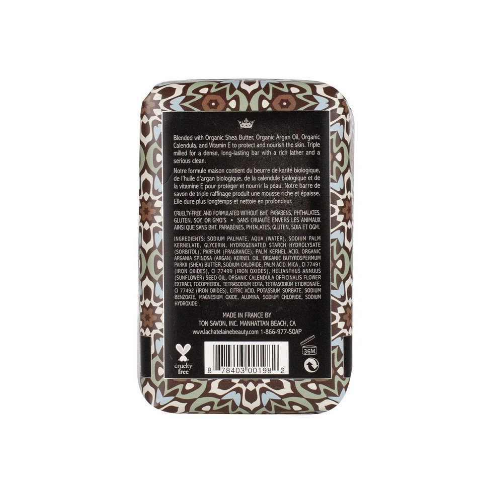 La Chatelaine Shea Butter Bar Soap| Natural And Organic |Triple Milled | Made In France | Unisex, Men, Women | Large (Moroccan Mint) La Chatelaine Shea Butter Bar Soap| Natural And Organic |Triple Milled | Made In France | Unisex, Men, Women | Large (Moroccan Mint)