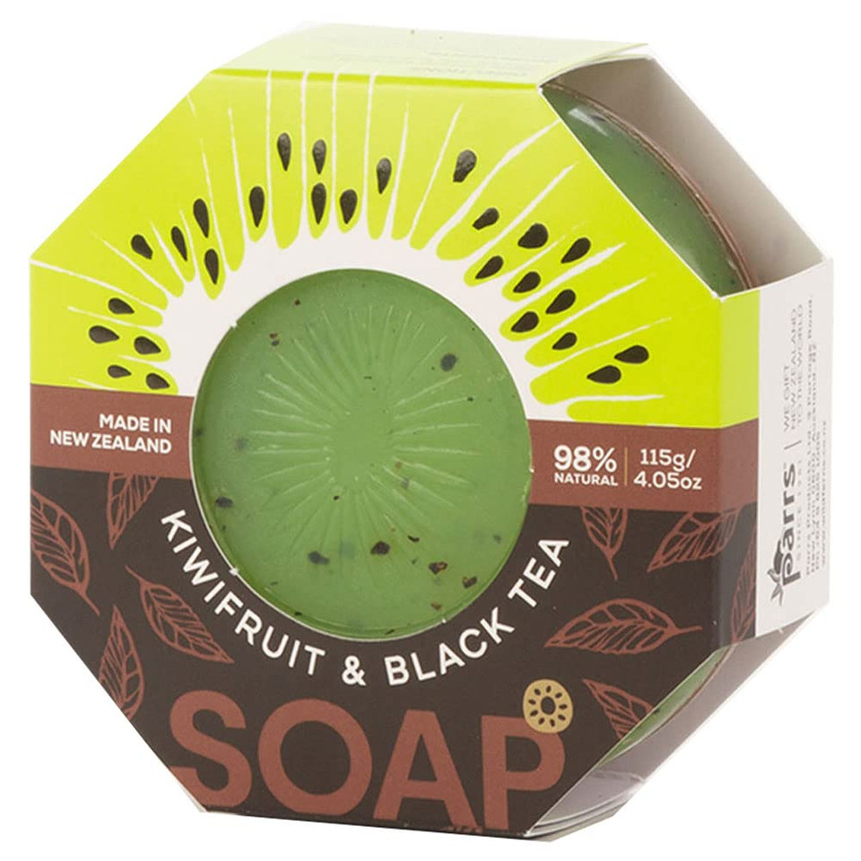 Parrs Kiwifruit & Black Tea Soap, 115 Grams