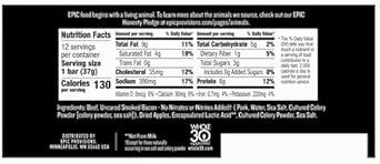 Epic Uncured Bacon Protein Bars, Paleo Friendly, 12 Ct, 1.5 Oz Bars