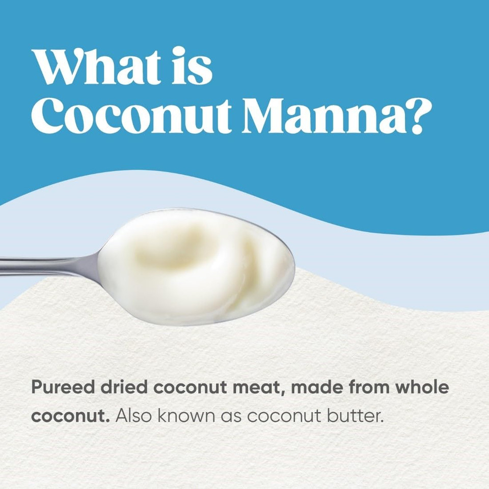 Nutiva Organic Coconut Manna Purã£Â©Ed Coconut Butter, 15 Oz (Pack Of 2), Usda Organic, Non-Gmo, Whole 30 Approved, Vegan, Gluten-Free & Keto, Creamy Spread To Boost Smoothies & Oatmeal