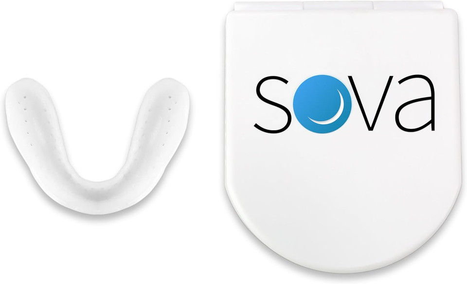Sova Aero Night Guard With Case - 1.6Mm Thin - Custom-Molded Fit - Protects Against Nighttime Teeth Grinding & Clenching - Odor & Taste Free - Remoldable Up To 20 Times - Non Toxic