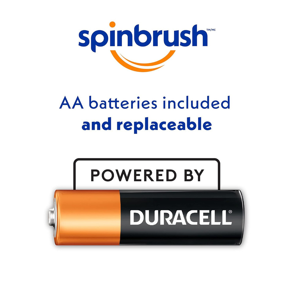 Spinbrush Pro+ Deep Clean, Battery Toothbrush For Adults, Soft Bristles, Batteries Included