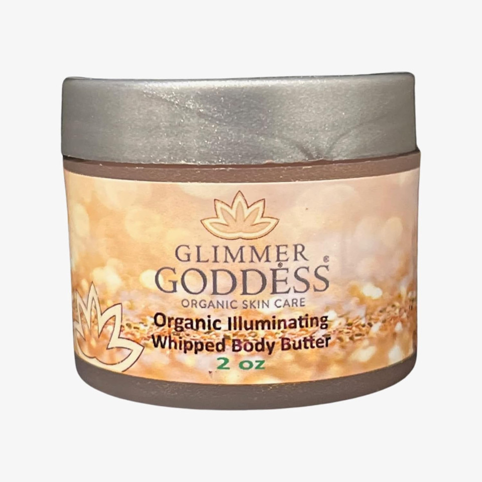 Glimmer Goddess Organic Shimmer Body Butter Travel Size 2 Oz (Bronze Super Level 3)Bronze (Single Jar): Super Level 3