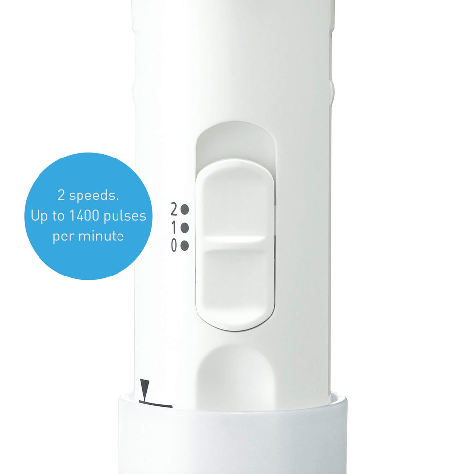 Panasonic Portable Water Flosser, 2-Speed Battery-Operated Oral Irrigator With Collapsible Design For Travel  Ew-Dj10-W (White)