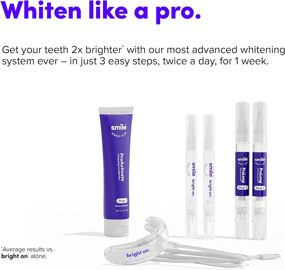 SmileDirectClub Pro Whitening Plus Value Pack  Advanced 3-Step Pro Whitening System Plus 1 Touch-up Pen