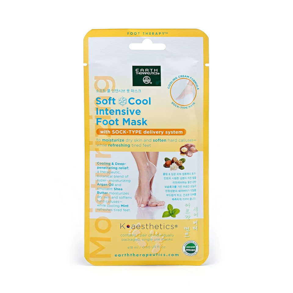Earth Therapeutics Soft & Cool Intensive Foot Mask (1 Pair)