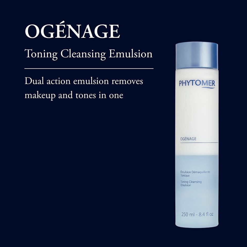 Phytomer Ogã£Â©Nage Toning Emulsion Face Cleanser | Purifying Skin Cleanser Removes Makeup And Tones In One | Soothing, Anti-Aging Facial Cleanser | 250Ml
