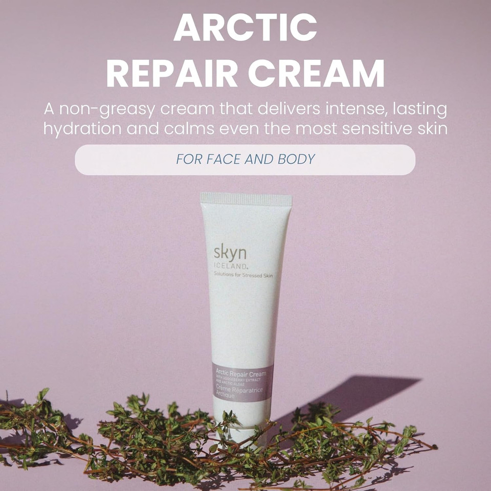 Skyn Iceland, Sensitive Skin Day & Night Duo: Micellar Cleansing Water (5.24Oz) And Arctic Repair Cream (2Oz) Bundle