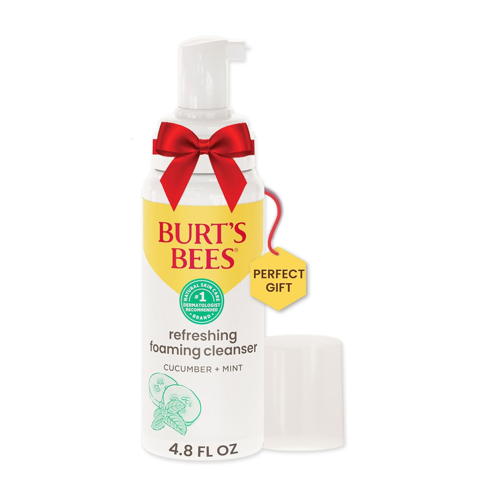 Burt'S Bees Refreshing Foaming Cleanser And Natural Face Wash With Cucumber And Mint, 4.8 Fl Oz