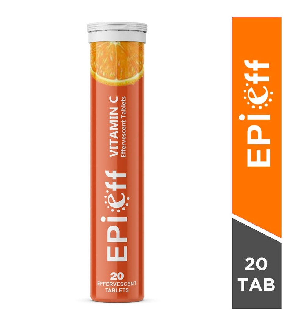 Epieff 1000Mg - Vitamin C With Amla Extract - Immunity Booster Effervescent Tablets : Pack Of 4