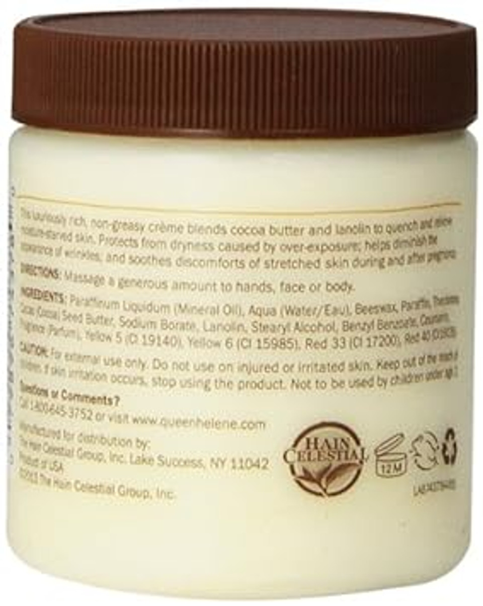 Queen Helene Cocoa Butter Face & Body Crème, 4.8 Oz (Packaging May Vary)