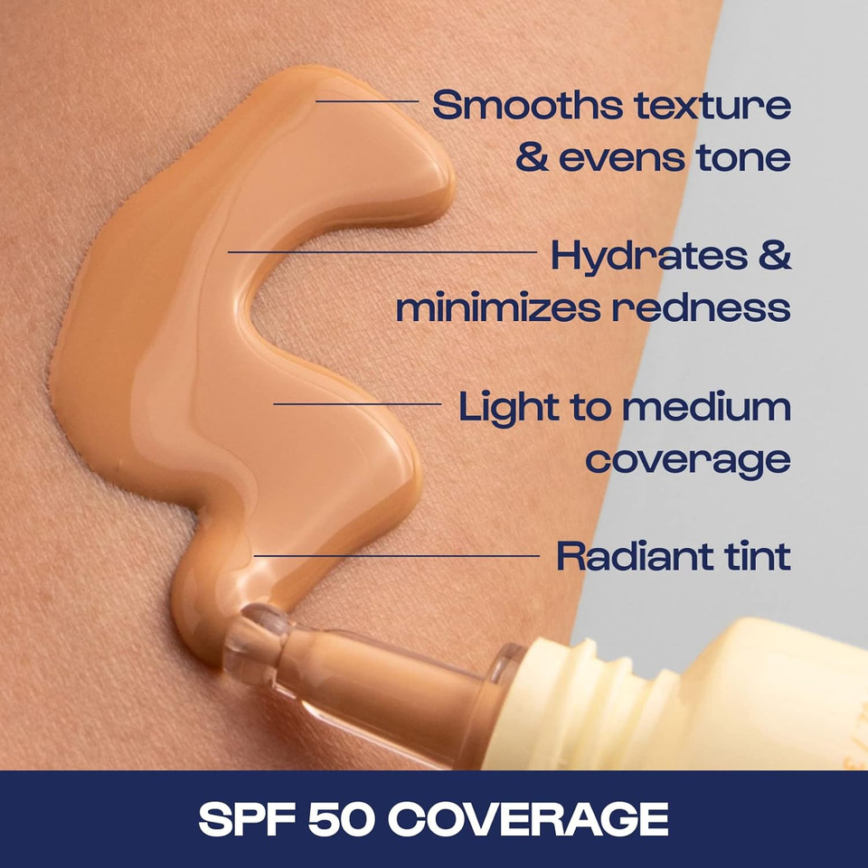 Alleyoop Sunsational Tinted Moisturizer Sunscreen For Face Broad Spectrum Spf 50, Tinted 100% Mineral Sunscreen With Niacinamide & Jojoba, Protects Hydrates And Soothes Skin, Vegan, Cruelty-Free - Glisten004. Glisten