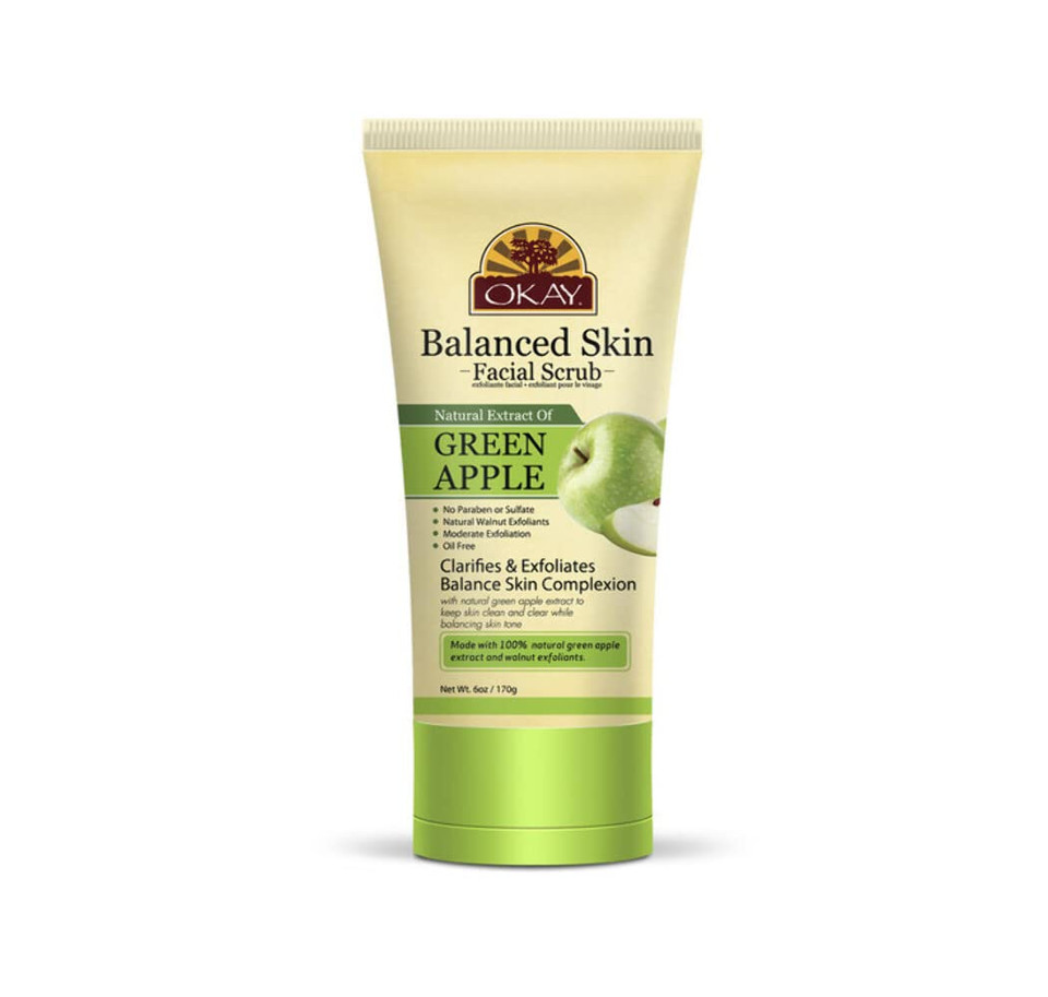 Okay Green Apple Facial Scrub 6Oz / 170Gr