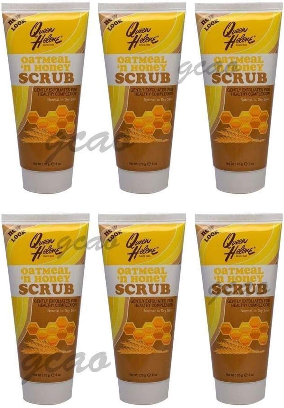 Queen Helene Oatmeal N Honey Facial Scrub 6Oz. Tube (6 Pack)