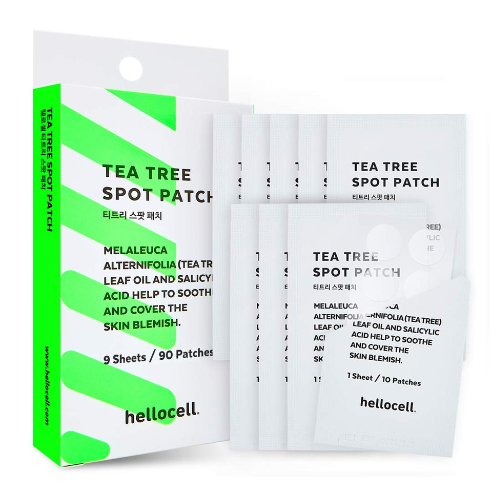 Tea Tree Spot Patch 90 Dots - Small, Invisible, Bandaids, Salicylic Acid, Acne, Blemishes, Spot, Cover, Acne, Pimple, Blemish, Face, Stickers, 0.55 Inch, Patches