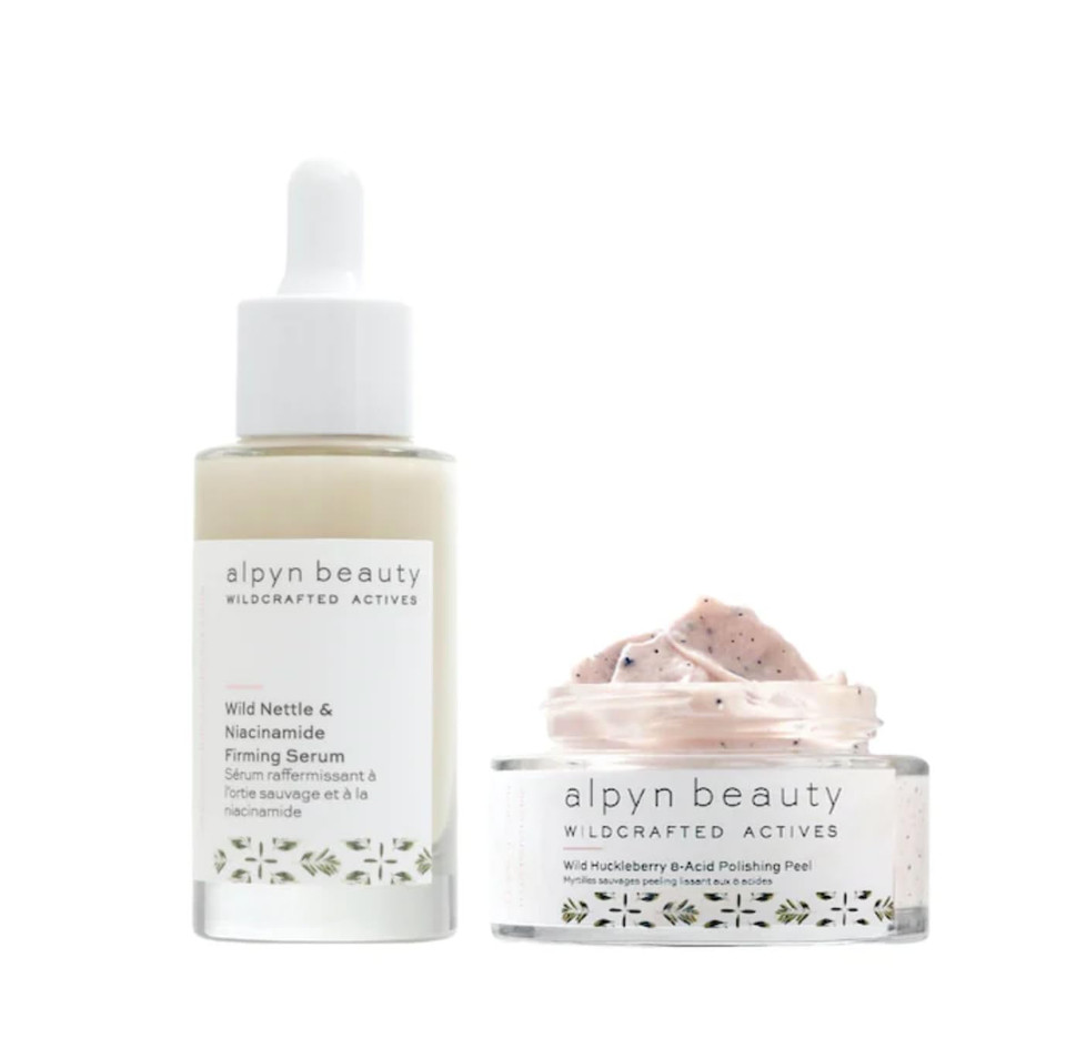 Alpyn Beauty The Power Couple | Wild Huckleberry 8-Acid Peel | Wild Nettle & Niacinamide Firming Serum