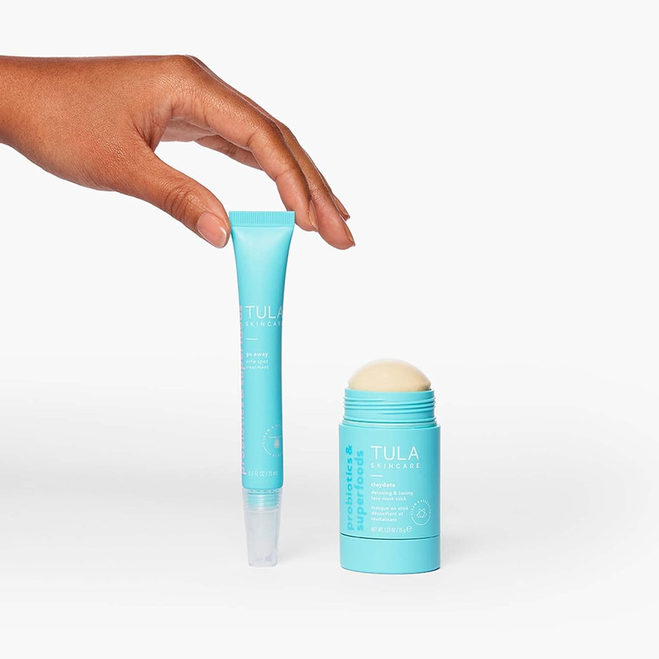 Tula Skin Care Maskne Rescue Breakout Fighting Kit - Acne Spot Treatment And Face Mask Stick To Help Purify Pores And Combat Breakouts From Mask Use, 2-Piece Kit