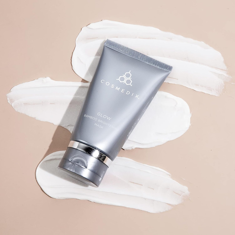 Cosmedix Glow Bamboo Brightening Mask, Improves Discoloration, Bamboo Stem Extract & Niacinamide, Cruelty Free