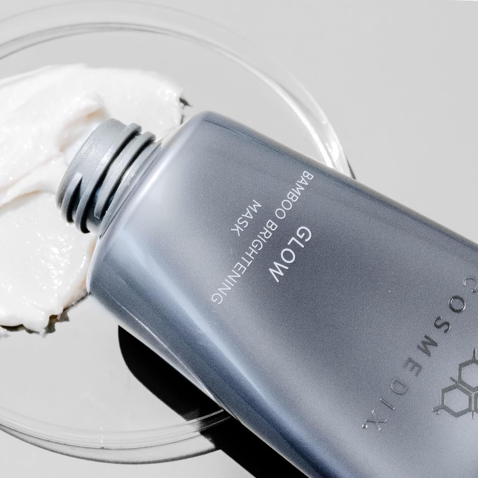Cosmedix Glow Bamboo Brightening Mask, Improves Discoloration, Bamboo Stem Extract & Niacinamide, Cruelty Free