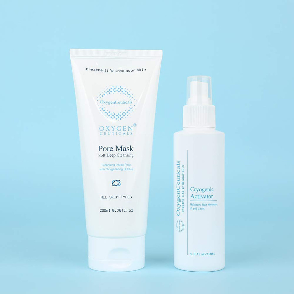 Korean Skin Care Beauty, Cleanse & Hydrate Treatment Perfect Pair Bundle - Pore Mask 200Ml + Cryogenic Activator 150Ml Korean Skin Care Beauty, Cleanse & Hydrate Treatment Perfect Pair Bundle - Pore Mask 200Ml + Cryogenic Activator 150Ml