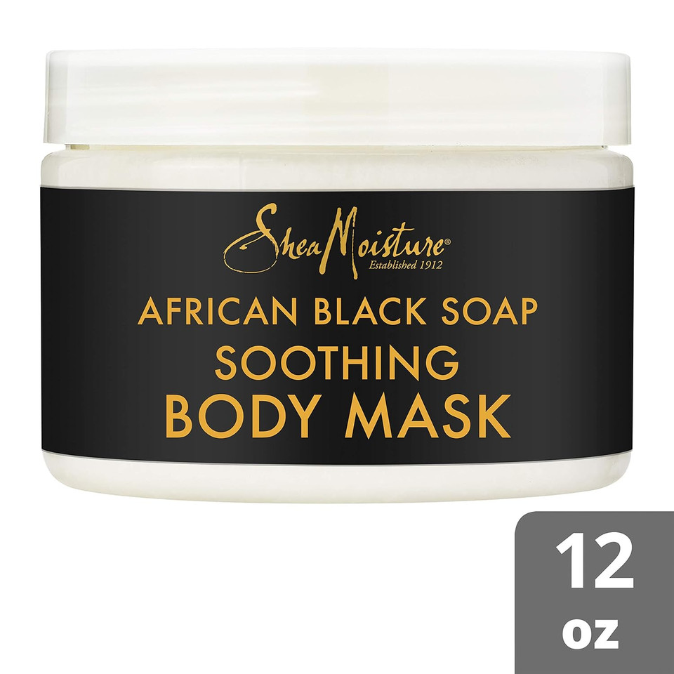 Sheamoisture Soothing Body Mask Body Mask For Sensitive Skin African Black Soap Body Mask With Shea Butter 12 Oz