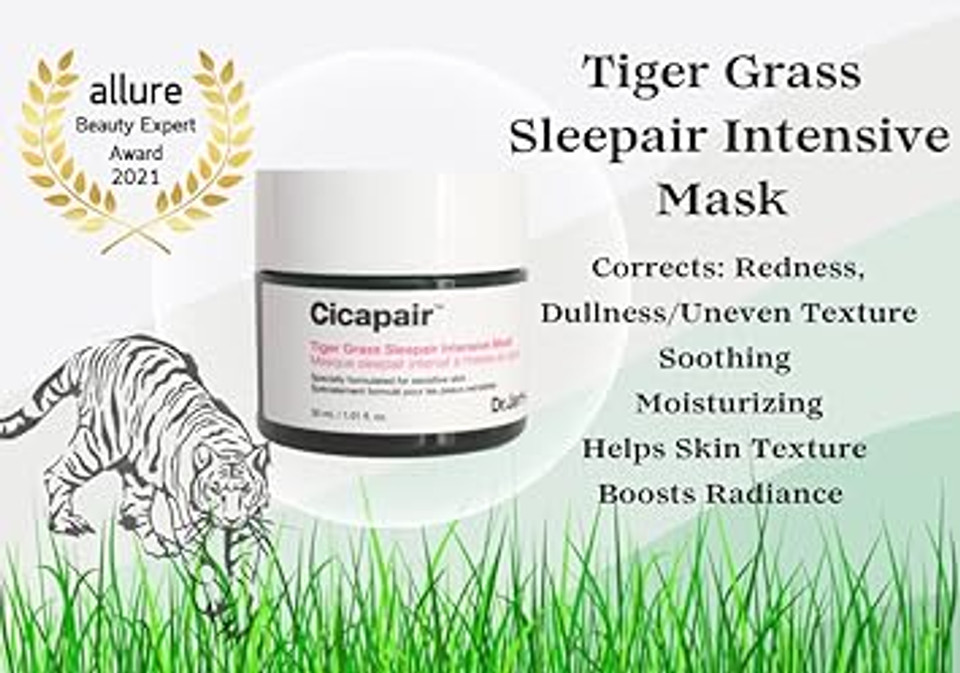 Dr.Jart Healthy Glow Kit - Cicapair Tiger Grass Color Correcting Treatment, Ceramidin Cream, Hydro Mask, Cicapair Sleepair Ampoule-In Mask