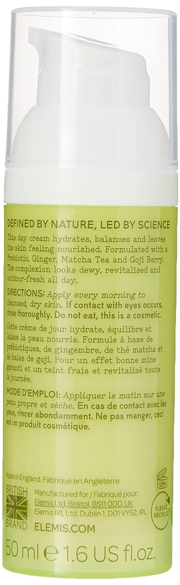 Elemis Superfood Day Cream | Vitamin-Rich Lightweight Prebiotic Daily Moisturizer Replenishes, Hydrates And Protects For Radiant, Healthy Skin | 50 Ml