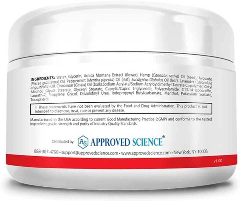 Approved Science Arnicasyl - Bruise Cream - Soothes Muscles - Cooling Mint - 2 Fl Oz. - Plant Based - Extra Strength
