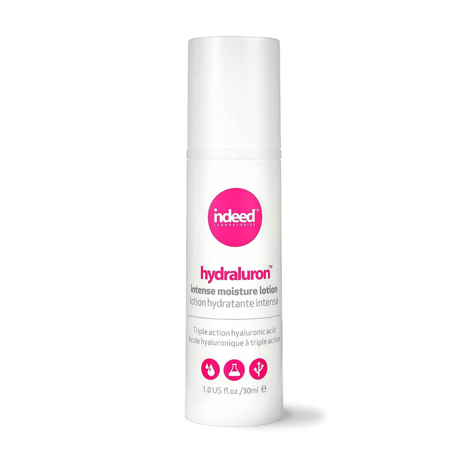Indeed Labs Hydraluron Intense Moisture Lotion, Daily Anti-Aging Hydration Facial Moisturizer With Hyaluronic Acid And Sodium Hyaluronate To Create A Multi-Layer, Long-Lasting Moisture Barrier For Your Skin Hydration & Protection, 30Ml