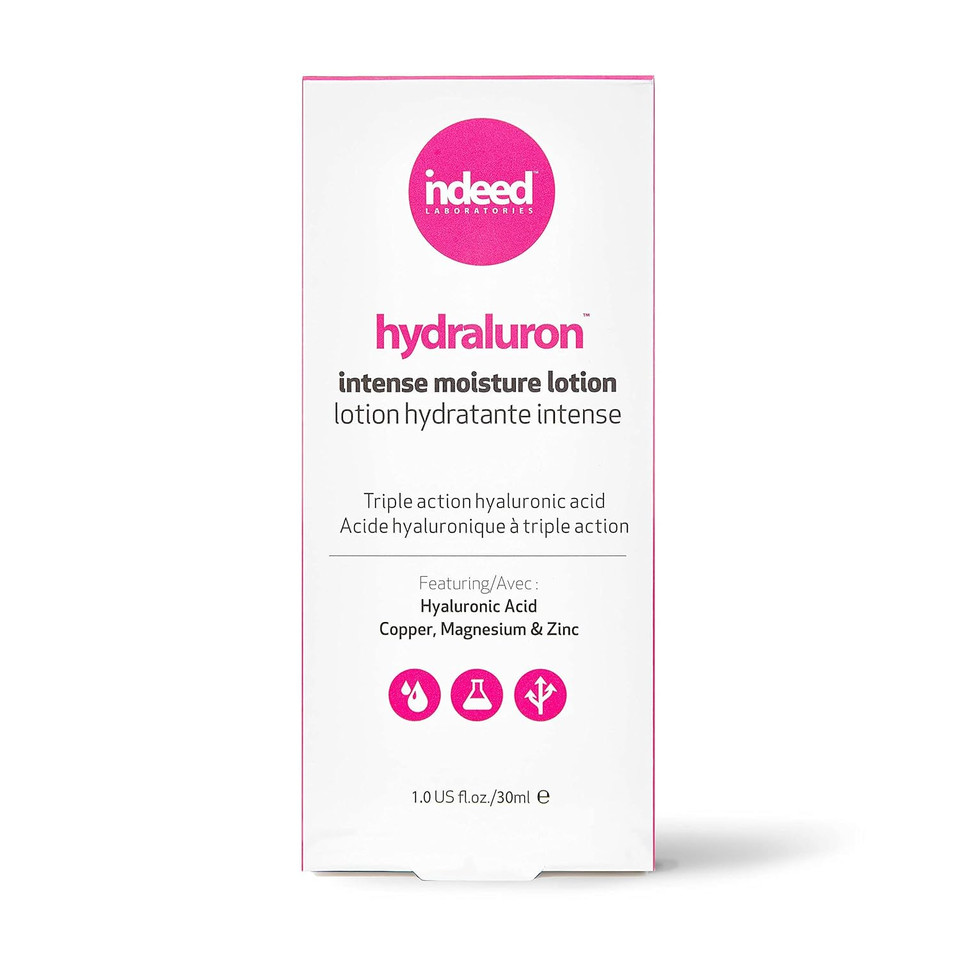 Indeed Labs Hydraluron Intense Moisture Lotion, Daily Anti-Aging Hydration Facial Moisturizer With Hyaluronic Acid And Sodium Hyaluronate To Create A Multi-Layer, Long-Lasting Moisture Barrier For Your Skin Hydration & Protection, 30Ml