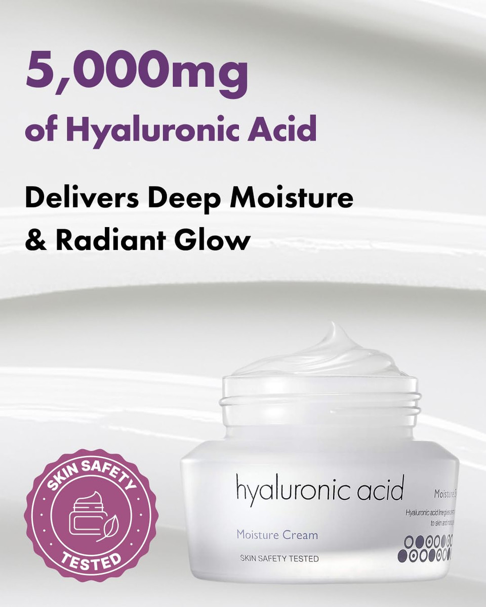 It'S Skin Hyaluronic Acid Moisture Cream, Hydrating & Firming Face Moisturizer For Dry To Combination Skin, Long-Lasting Hydration, Day & Night Cream 1.69 Fl.Oz