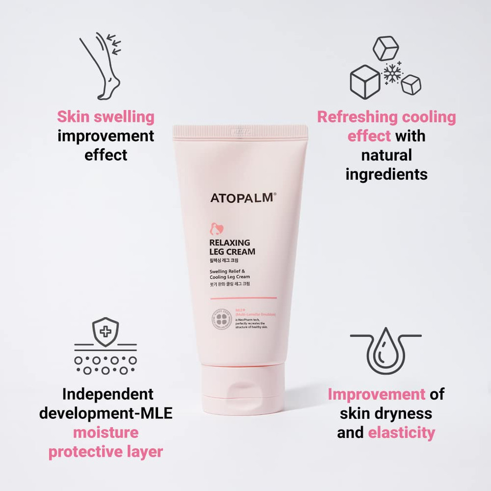 ATOPALM Maternity Care Relaxing Leg Cream, Restless Legs Calming Cream for Pregnancy & Traveller, Swelling Relief & Cooling, Providing Moisture & Nourishment, 5.0 Fl. Oz., 150ml