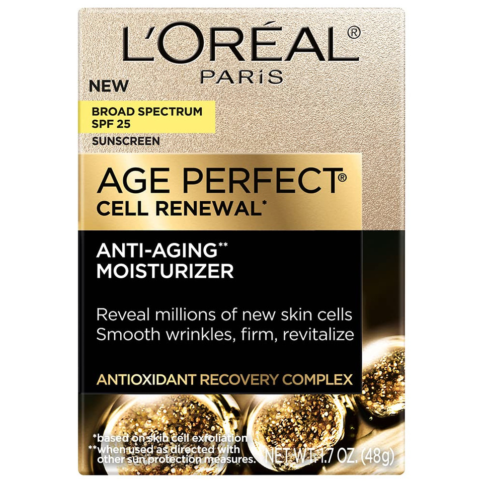 Lã¢ÂOrã£Â©Al Paris Age Perfect Cell Renewal Anti-Aging Day Moisturizer With Broad Spectrum Spf 25 Sunscreen, Antioxidants, And Vitamin E 1.7Oz