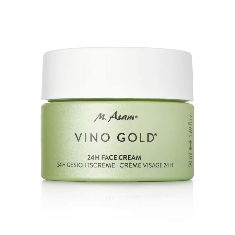 M. Asam VINO GOLD 24h Face Cream  24h day & night cream targets fine lines & wrinkles, strong protection against premature skin aging, anti-aging face moisturizer, vegan facial care, 1.69 Fl Oz