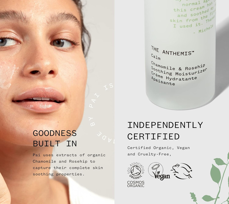 Pai Skincare - The Anthemis: Organic Chamomile + Rosehip Soothing Facial Moisturizer | Natural, Vegan, Sensitive Skincare (1.7 Fl Oz | 50 Ml)