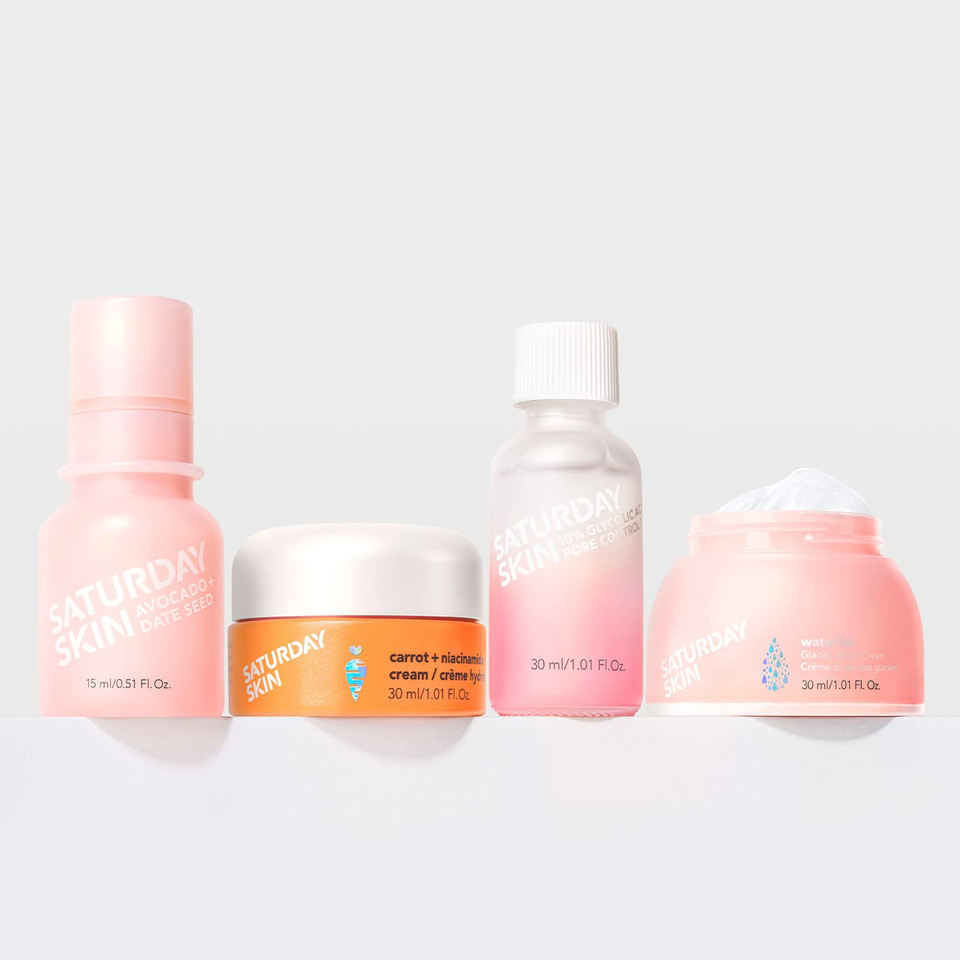 Saturday Skin Face Moisturizer Water Cream Mini Size, Vegan Natural Facial Moisturizer Oil-Free Gel Cream From Alaska Glacier Water Day & Night Cream Hydrating And Reduce Wrinkles(1.01 Fl Oz (30Ml))1.01 Fl Oz (Pack Of 1)