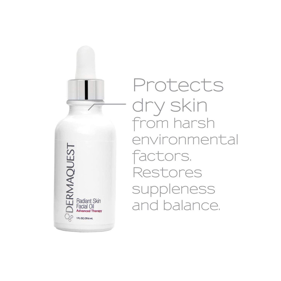 Dermaquest Advanced Therapy Radiant Skin Facial Oil For Dry, Irritated & Chapped Skin - Botanical Blend Of Jasmine, Jojoba, Rose, Argan, & Safflower Oils (1Oz)