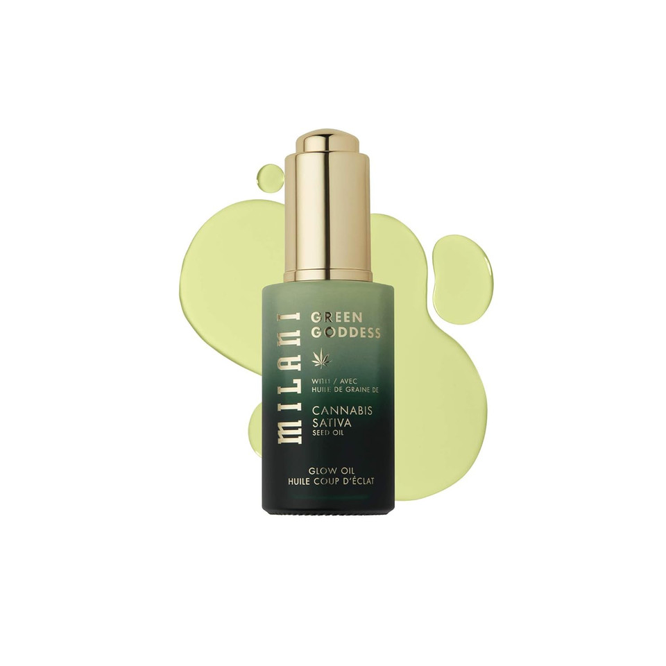 Milani Green Goddess Glow Oil - Multi-Use Facial Oil Infused With Hemp Oil To Hydrate And Soothe Stressed Out Skin