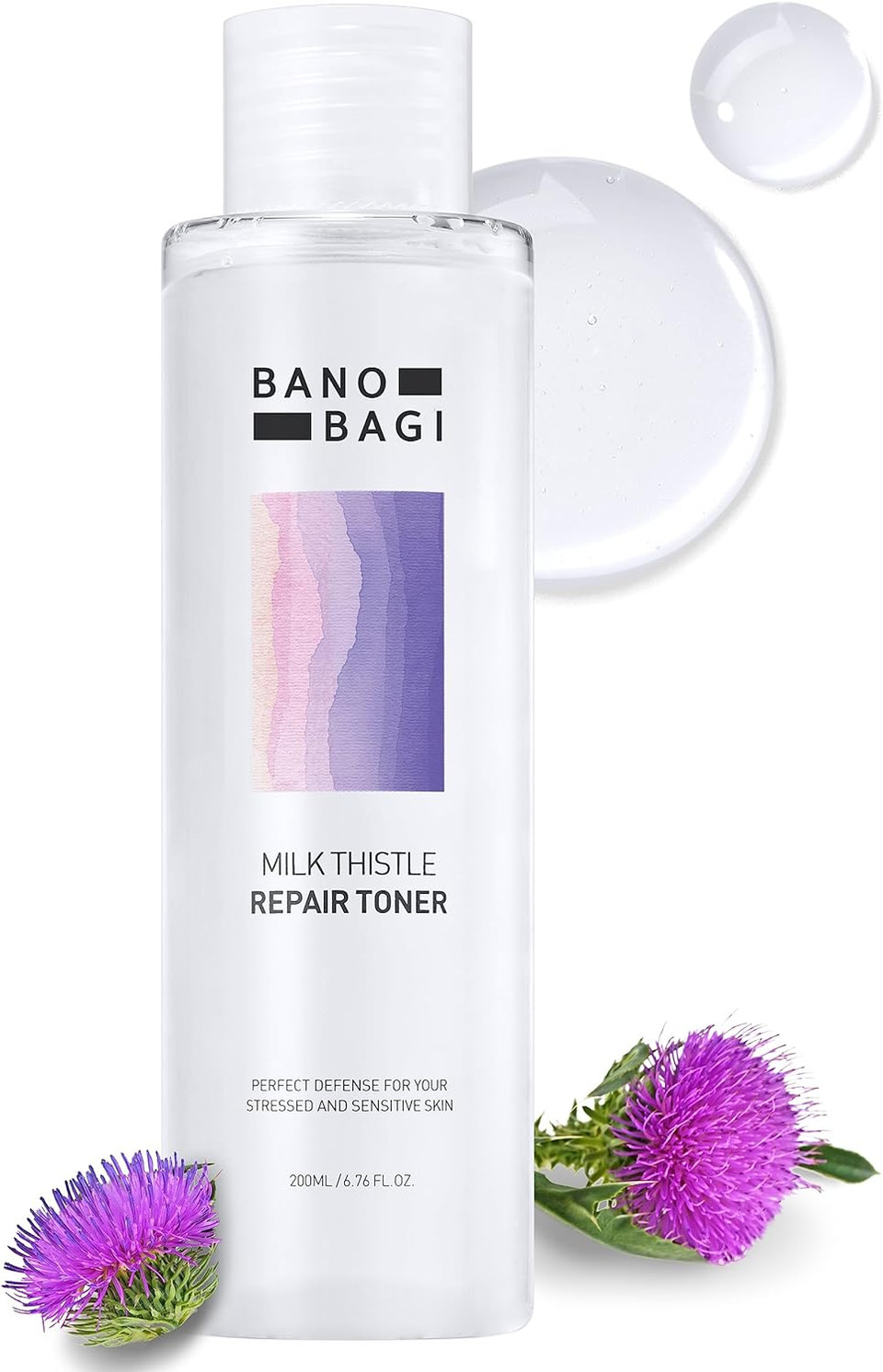 Banobagi Milk Thistle Repair Toner | Korean Skin Care Face Moisturizer Hydrating Toner For Face | Facial Moisturizer For Dry & Sensitive Skin Face Toner For Women And Men W/Burdock Root (6.76Fl Oz)