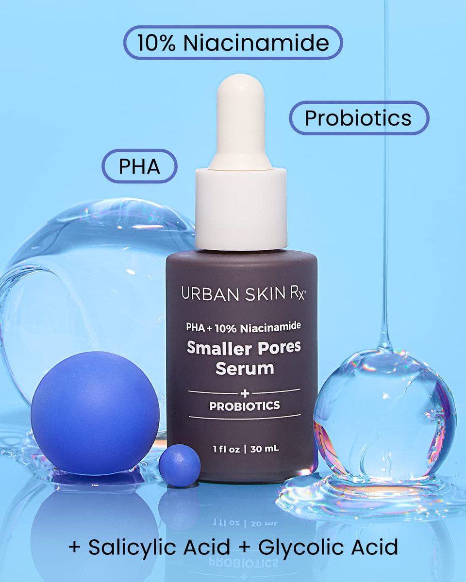 Bright & Tight Pore Minimizing Duo Set, Urban Skin Rx, Clarifies Pores, Brightning, Improves The Look Of Uneven Skin Tone, Includes 1 Smaller Pores Serum + 1 Witch Hazel Brightening Toner