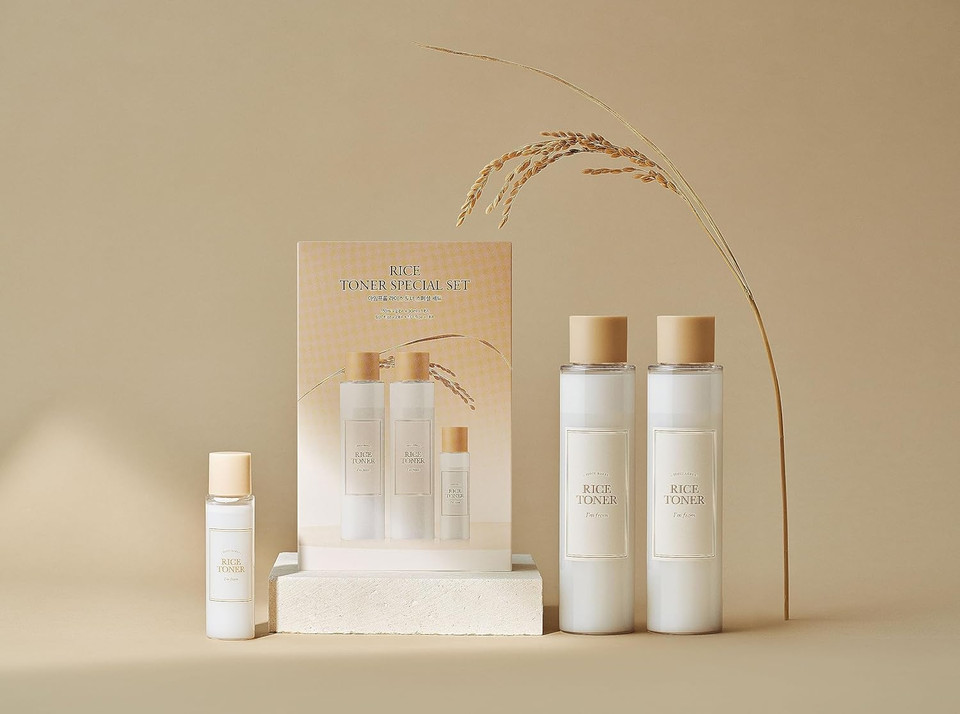 I'M From Rice Toner Special Set 11.15 Fl Oz, Limited Edition, Hydrating For Dry Skin, Vegan, Alcohol Free, Fragrance Free, Peta Approved, K Beauty Toner, Gift Set For Women
