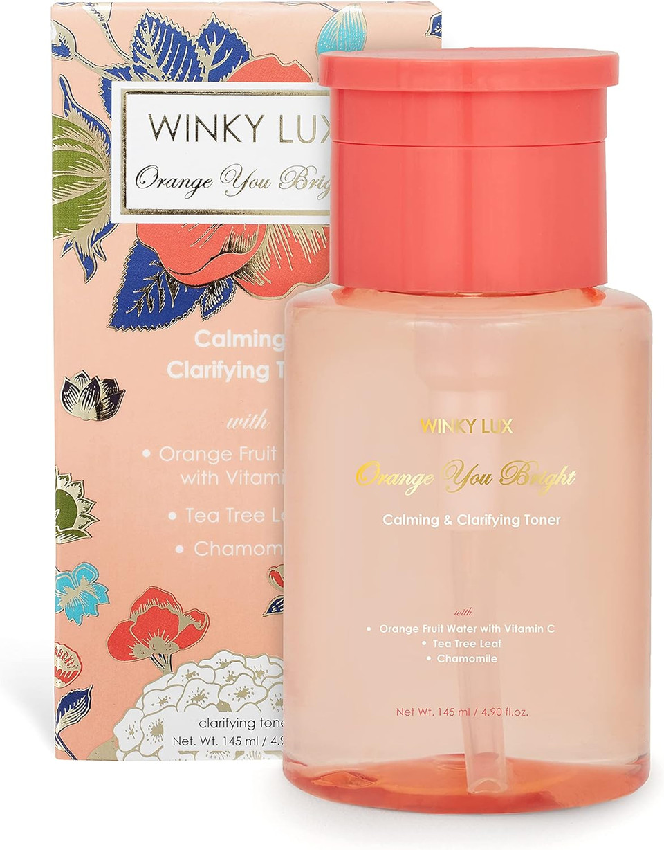 Winky Lux Orange You Bright Toner, Vitamin C Toner For Face, Clean Ingredients For All Skin Types, Vegan Natural Skincare